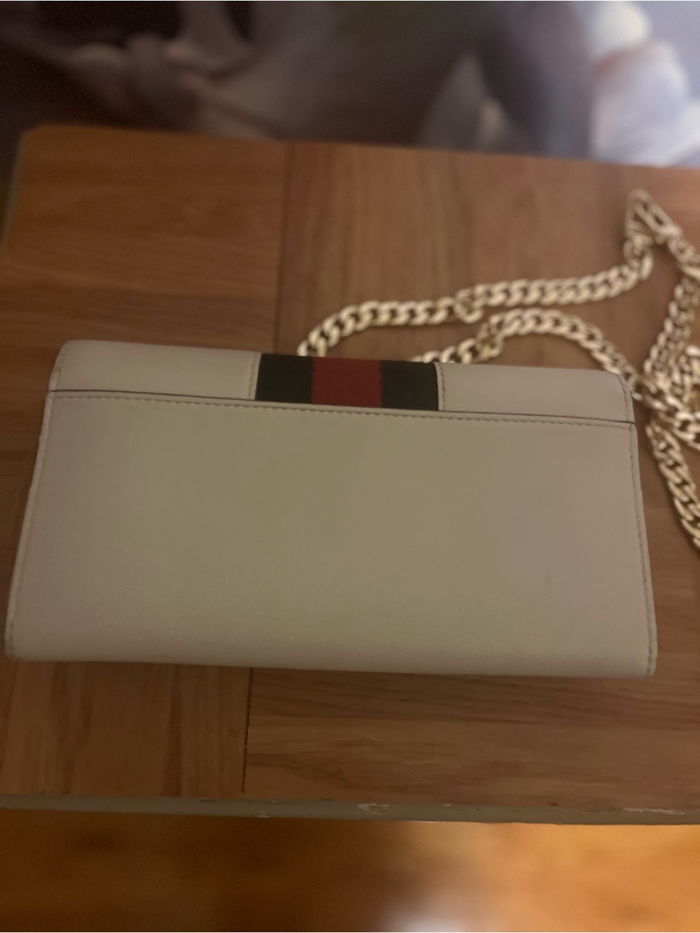 Gucci Cream Crossbody Wallet with blue and red stripe - Picture 10 of 14
